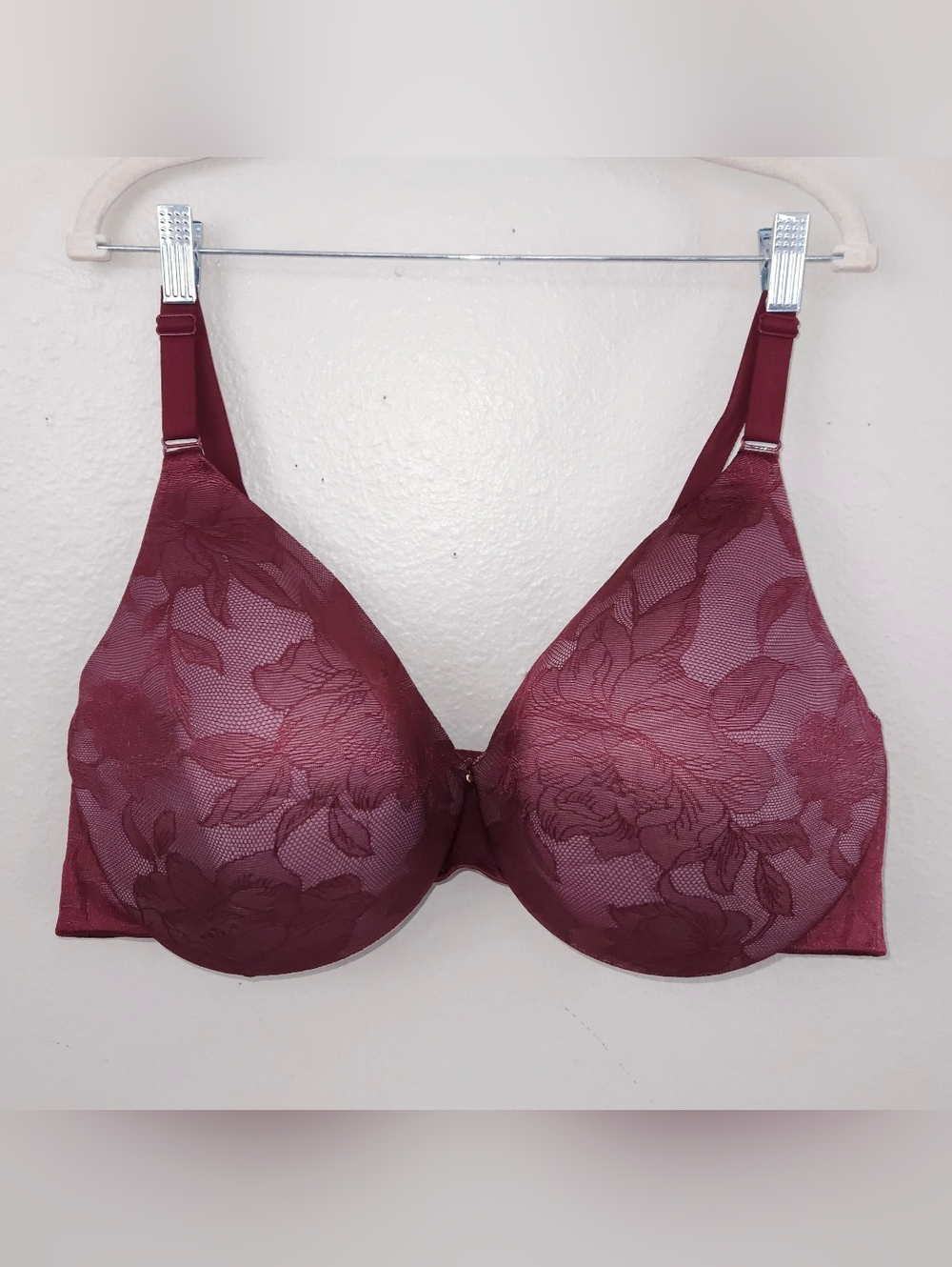 New! CACIQUE Lightly Lined Full Coverage Bra 46DD Floral Lace Underwire